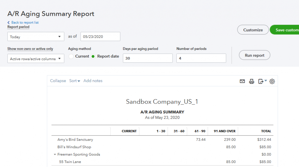 How to get QuickBooks aging report by customer - PayorCRM